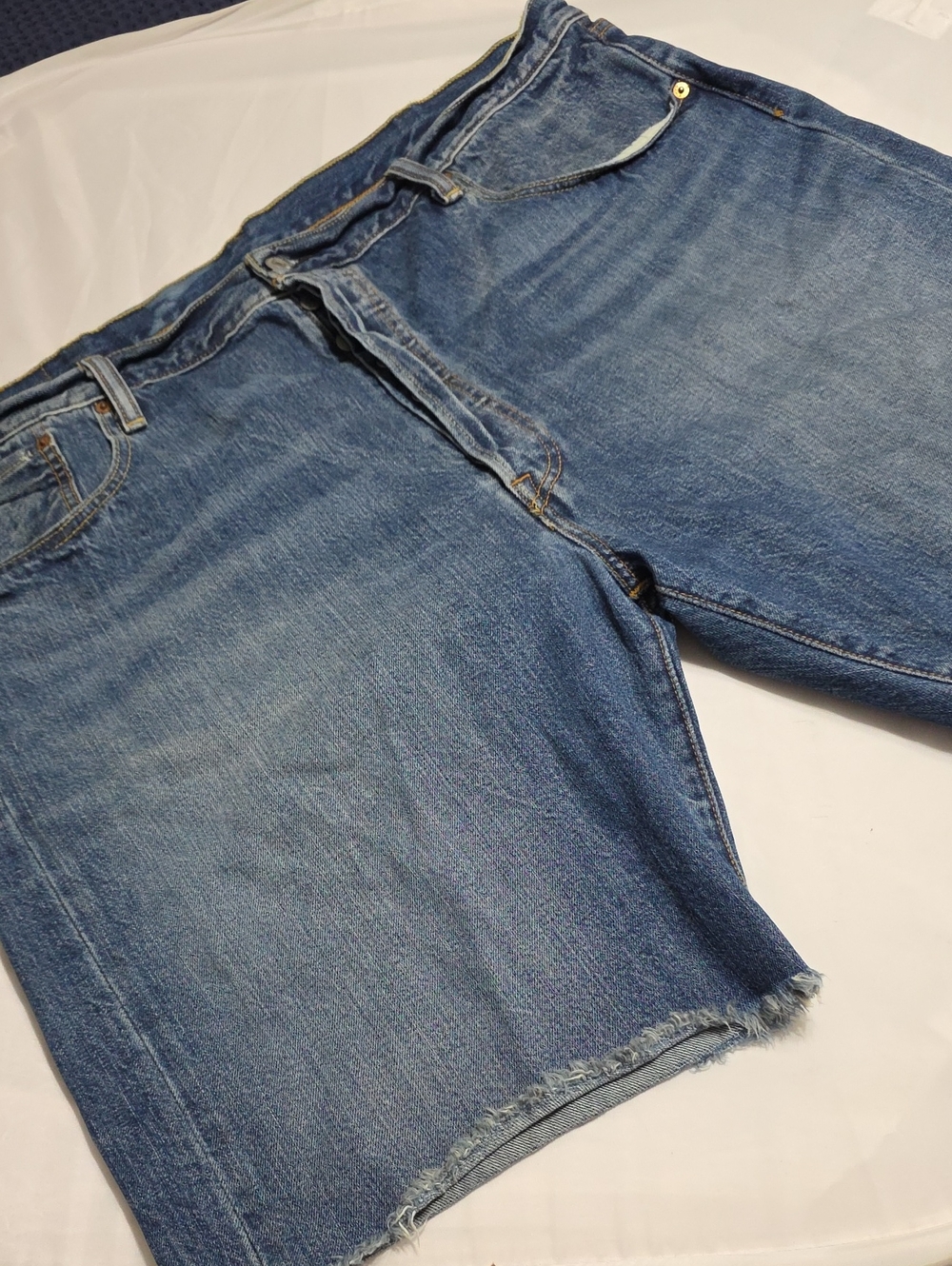 Classic 501 Blue Denim Cut-Off Jeans Shorts Bigandtall